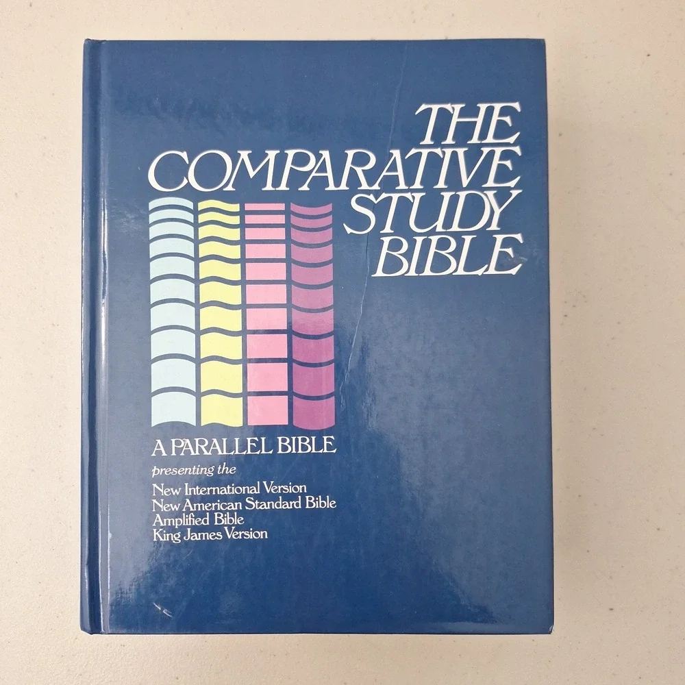 The Comparative Study Bible NIV NASB Amplified KJV Hardcover Zondervan 1985 VTG